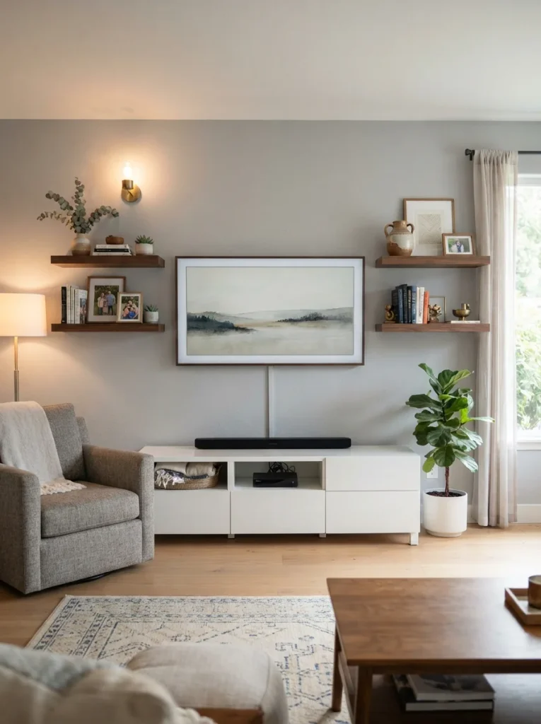 Floating Media Shelves