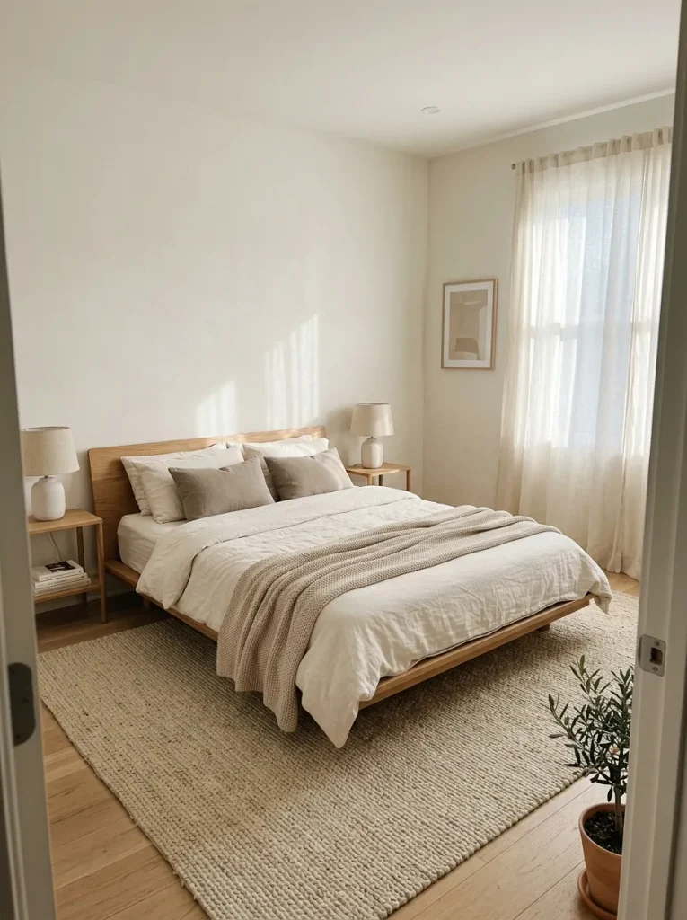 Warm Minimalist Bedroom
