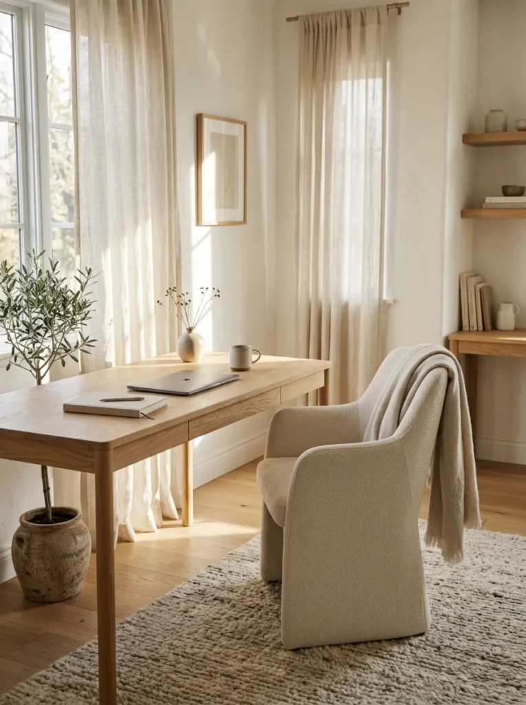 Warm Minimalist Workspace