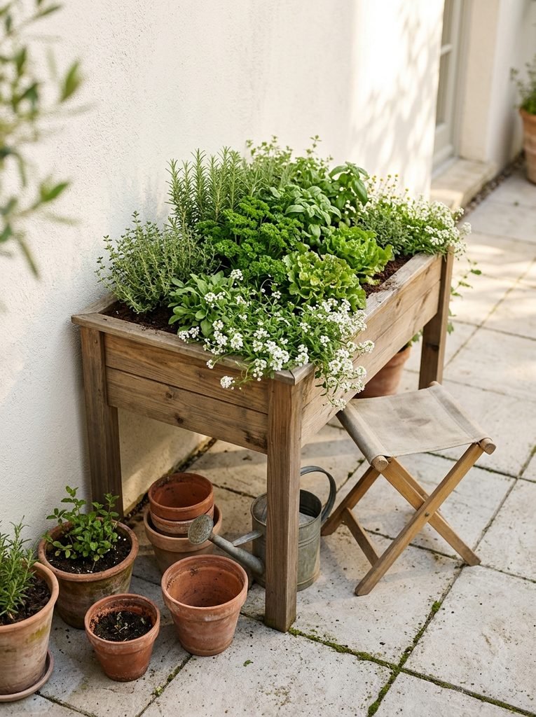 Raised Wooden Planter
